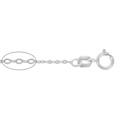 20" Flat Oval Cable Chain, Package of 10, Sterling Silver